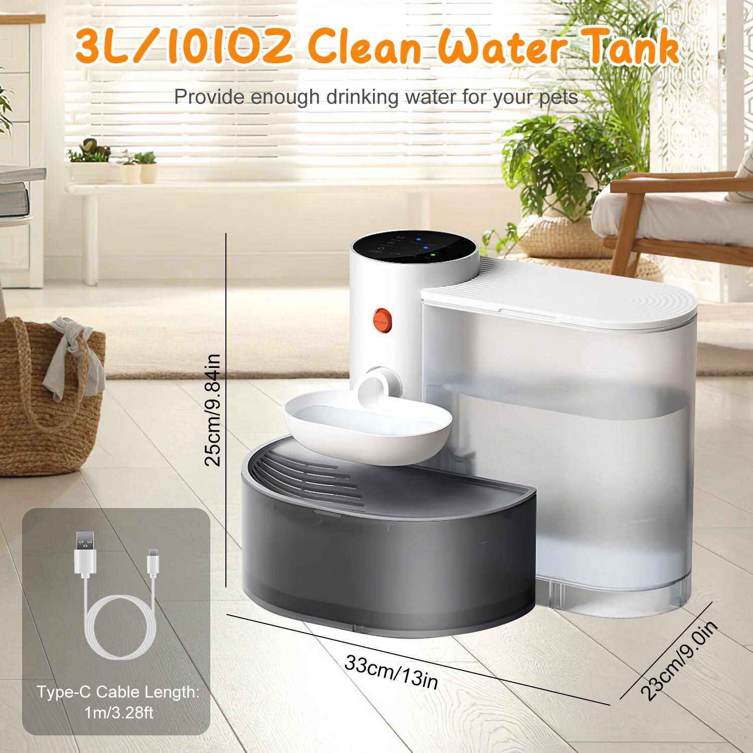 1Pc Smart Pet Water Fountain Automatic Cat Water