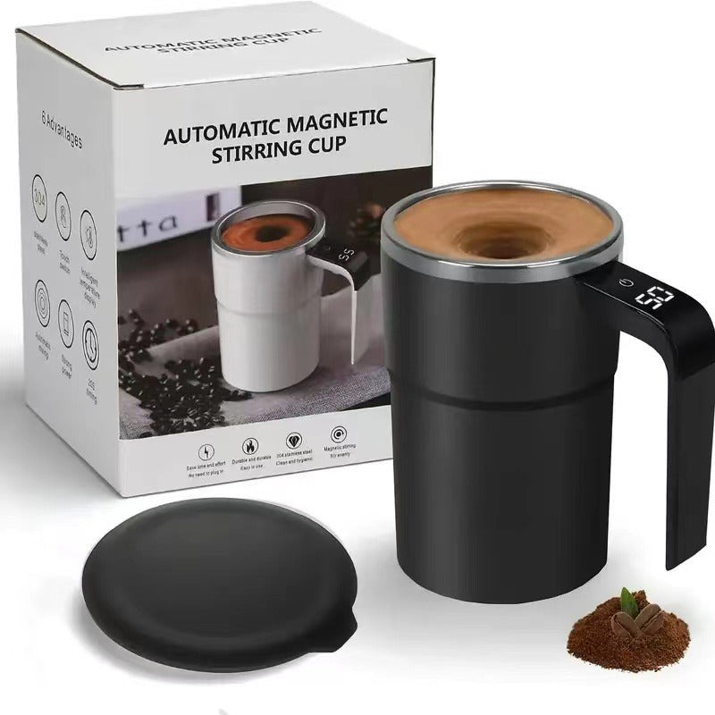 Automatic Coffee Stirring Cup, Stainless Steel Self-stirring Coffee Cup With Lid