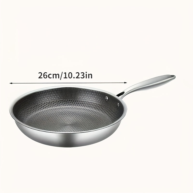 1PC Household Kitchen Honeycomb Stainless Steel Non Stick Frying Pa