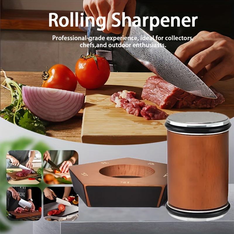 Rolling Knife Sharpener Kit 5 Magnetic Angles 12 Degrees