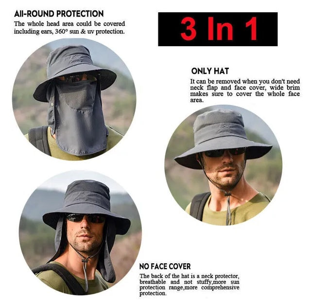 Wide Brim Sun Hat UV Protection Bucket Cap