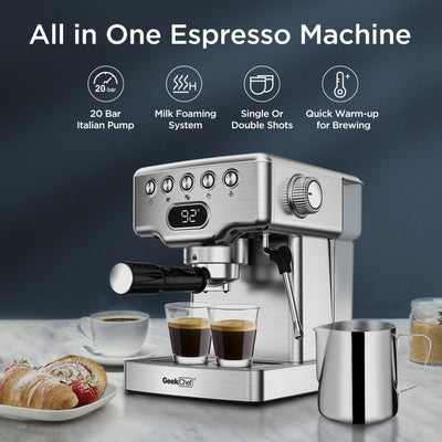 Geek Chef Espresso Machine, 20 Bar