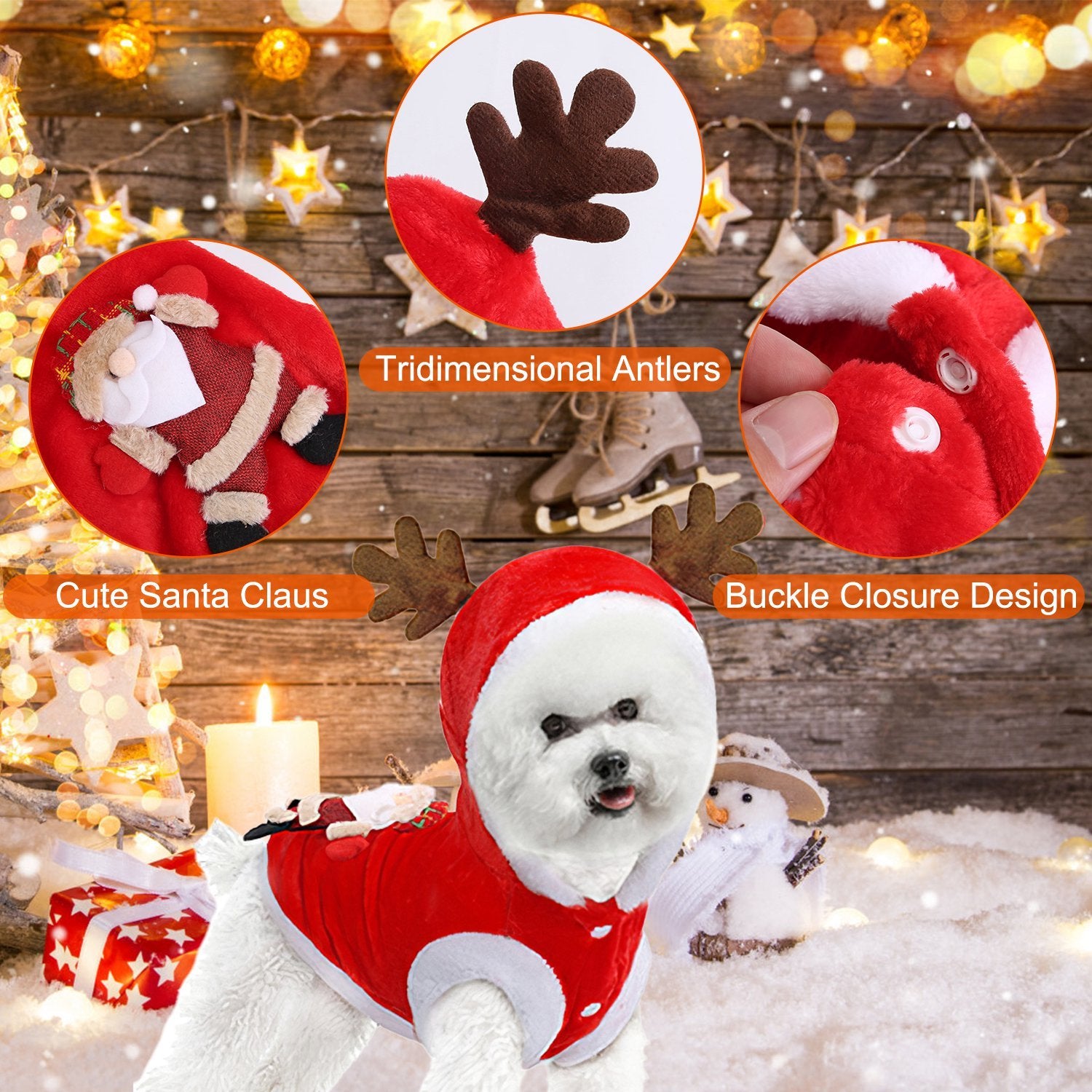 1Pc Pet Christmas Clothes Santa