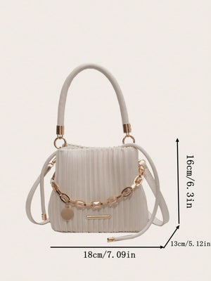 Handbag Pleated Bag Women  Fashion Chain Niche Bucket Bag