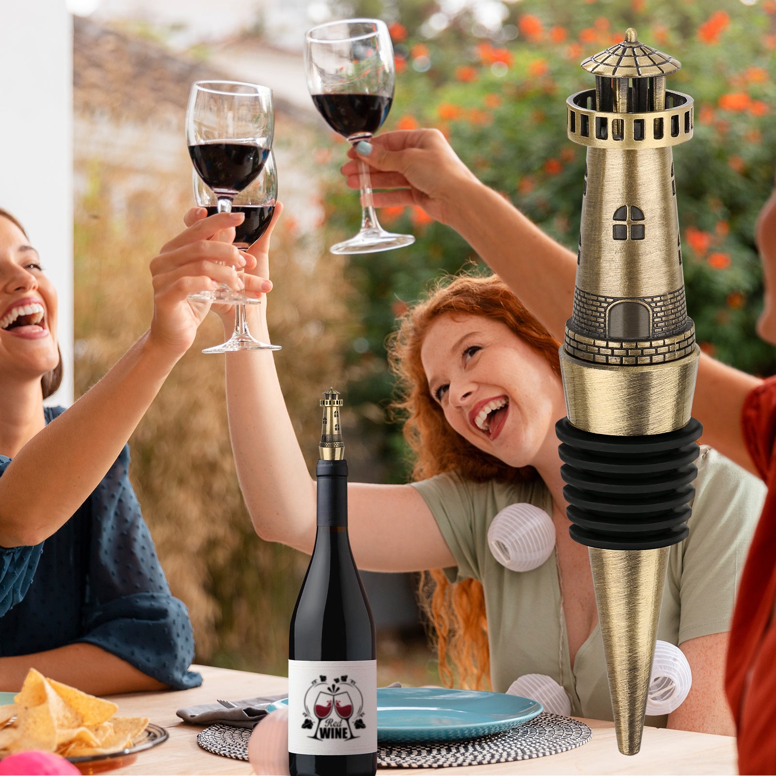 Creative Lighthouse Wine Stopper, Seals The Aroma Of Wine