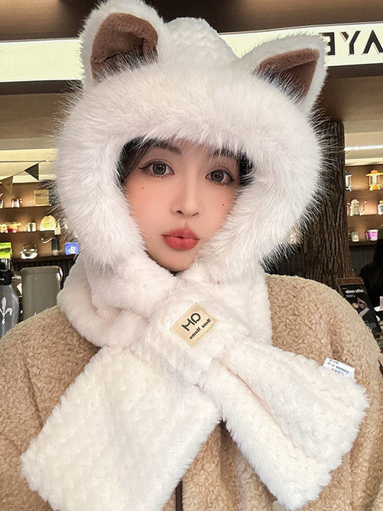 Autumn And Winter Cute Furry Fox Ear Hat