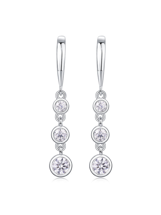 Classic Multi-diamond Set Moissanite Silver Earrings Luxury Fashion Diamond Earrings Stud Earrings