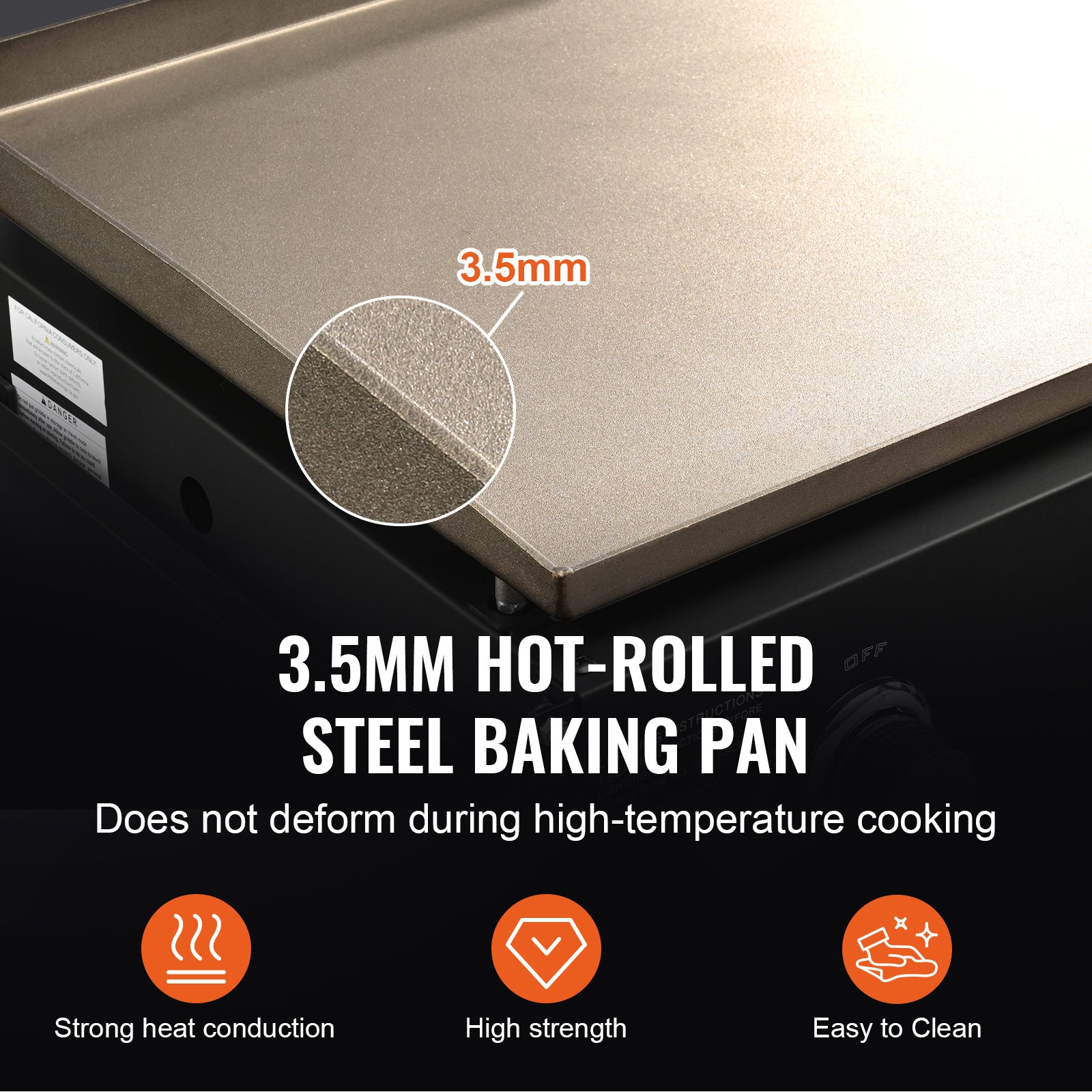 Commercial Griddle On Cart, 36' Heavy Duty Manual Flat Top Griddle