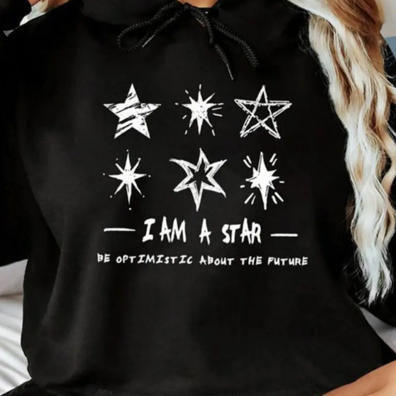 Women's Hoodie With Fashionable Printed Hoodie