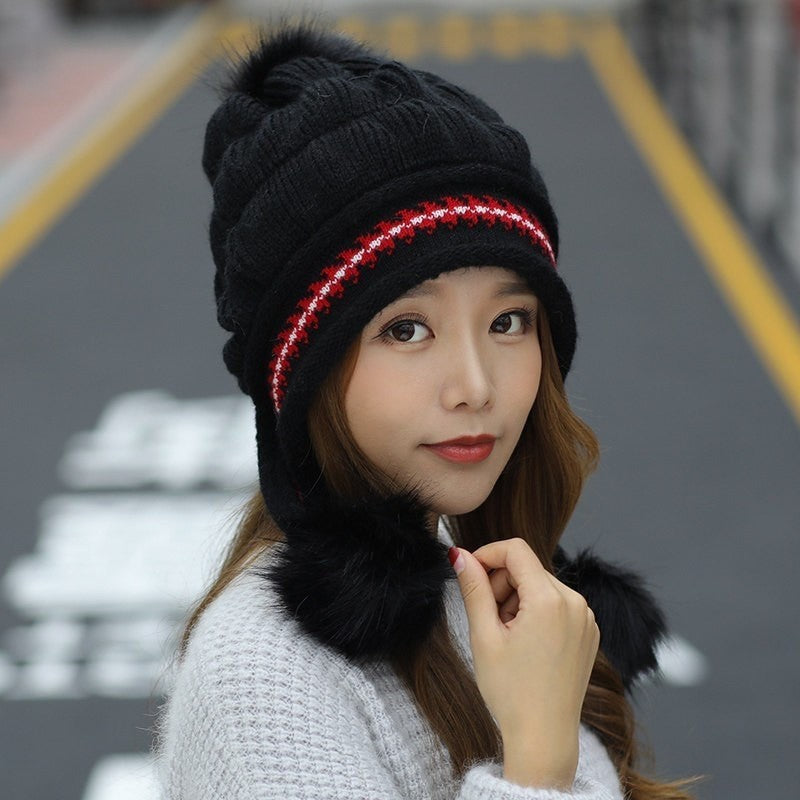 Cozy Knit Fleece-Feel Beanie With Ear Flaps