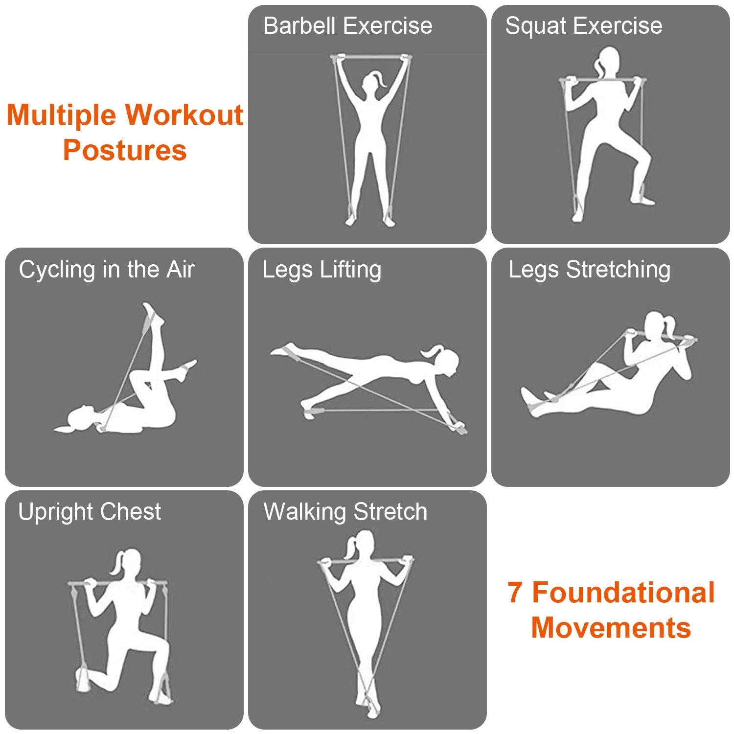 1Pc Pilates Bar Kit Multifunctional Pilates Yoga Toning Bar