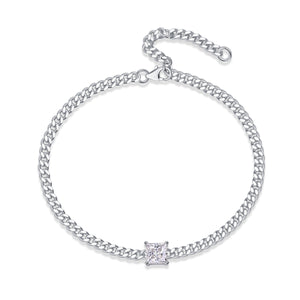 Resolute Luxury Fashion Mossan Diamond S925 Silver Bracelet