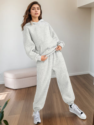 2025 Large Size New 2 Piece Outfits Lounge Hoodie