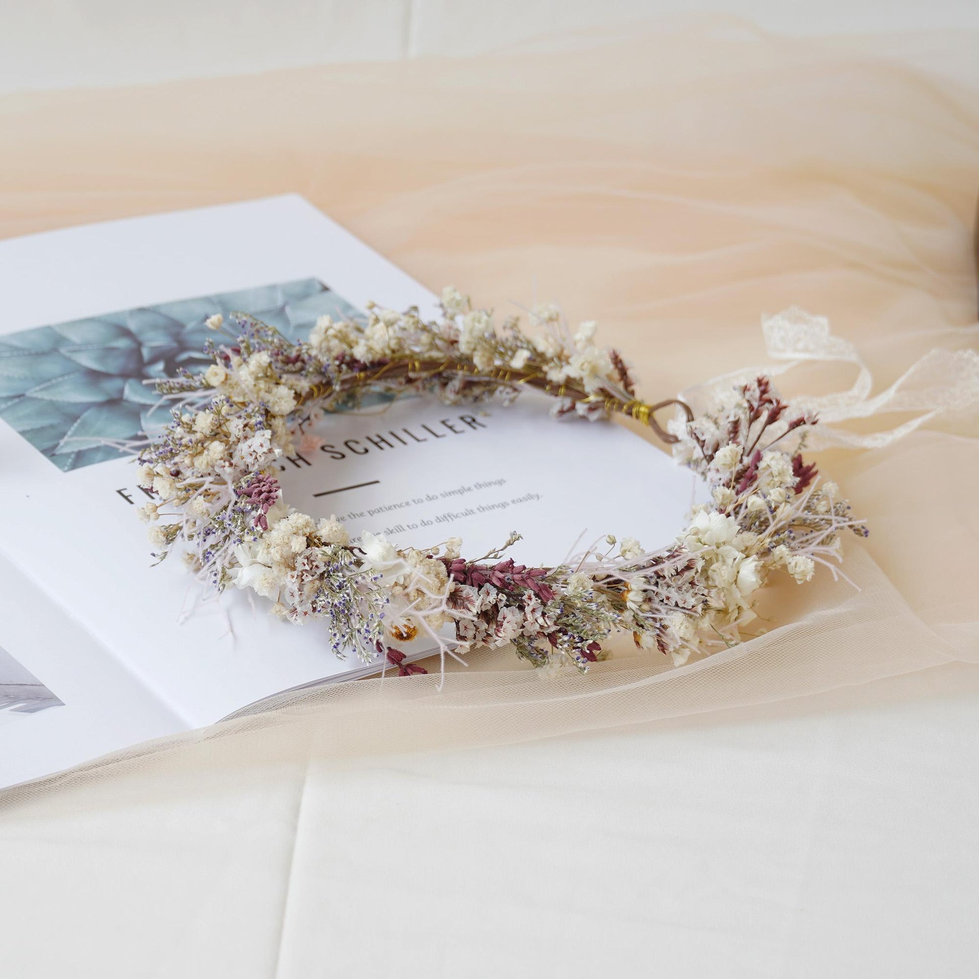 Gypsophila Crown, Dried Flower Crown