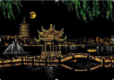 Decorative painting scratch scraping painting drawing