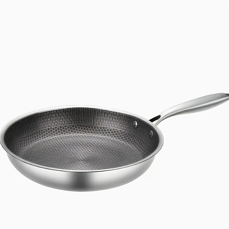 1PC Household Kitchen Honeycomb Stainless Steel Non Stick Frying Pa