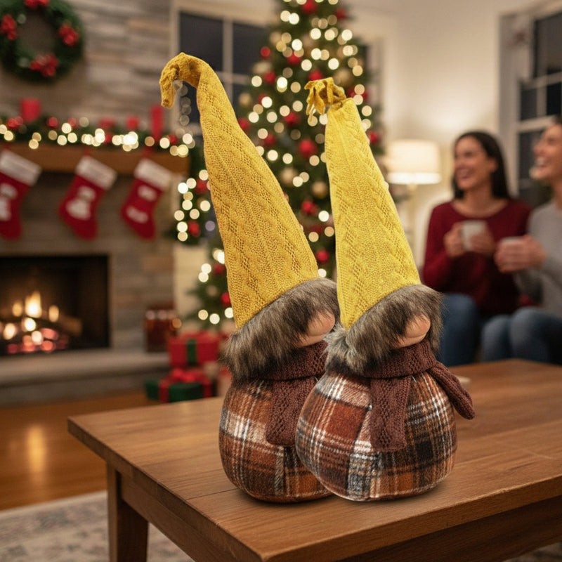 2PCS Set Christmas Gnome Decor 5.5 X 5.5 X 15.7