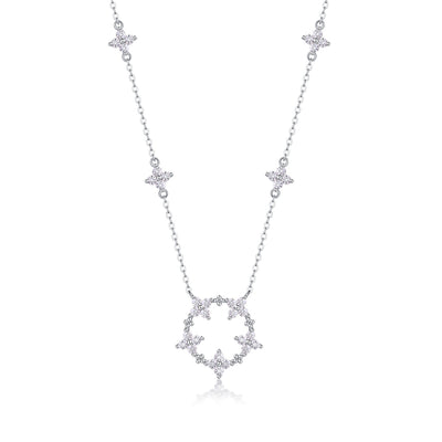 Iris - A Fashionable And Luxurious Diamond Jewelry Pendant Set