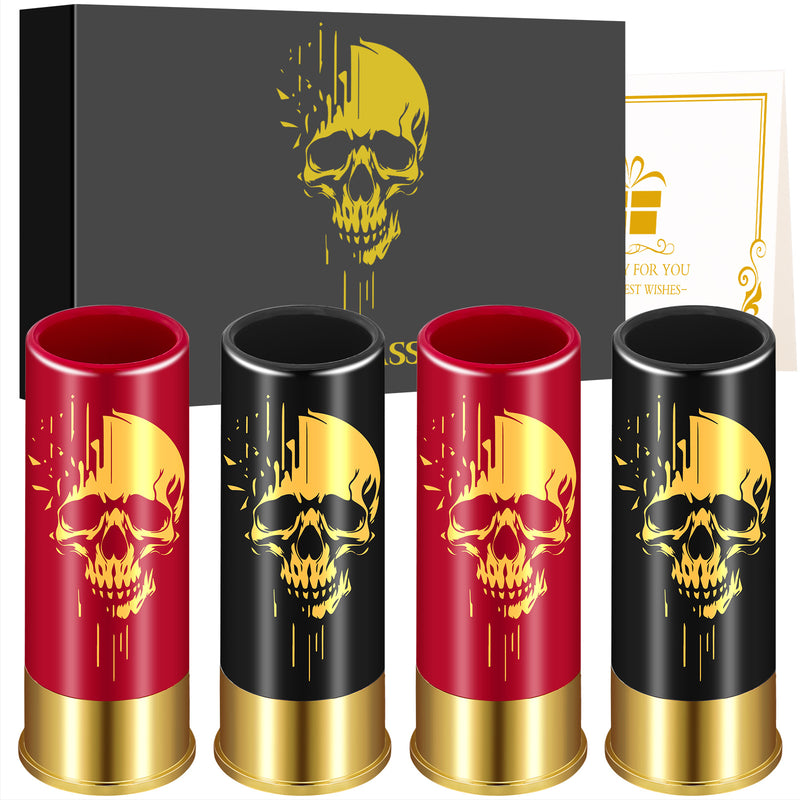 4pcs Skull Shot Glasses, 1.5oz - Reusable, High-Quality Plastic Bullet Cups For Whiskey