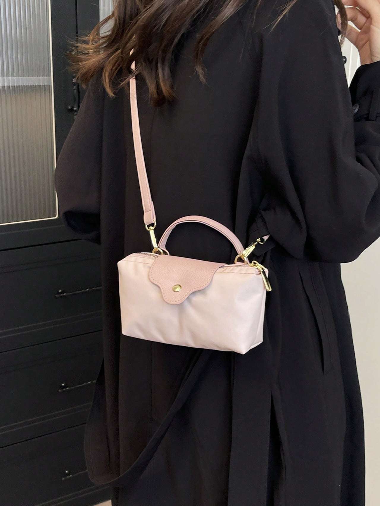 Casual Solid Color Fashionable Women's Handbag Crossbody Bag