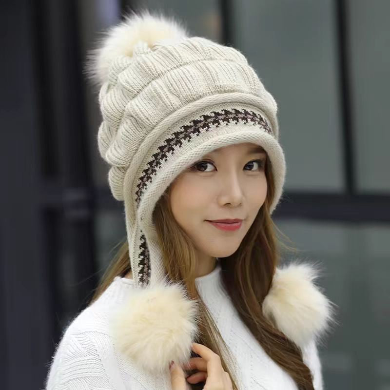 Cozy Knit Fleece-Feel Beanie With Ear Flaps