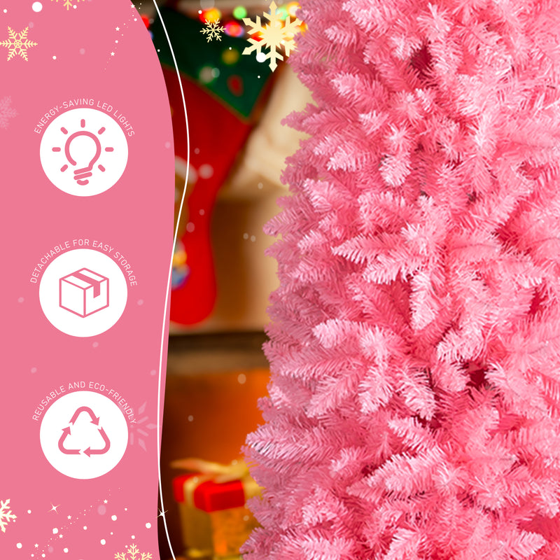 7.5 FT Hinged Christmas Tree, Artificial Pencil Christmas Tree