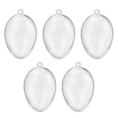 5 Clear Plastic Fillable Christmas Balls Christmas Tree Decorations