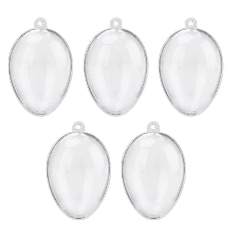 5 Clear Plastic Fillable Christmas Balls Christmas Tree Decorations
