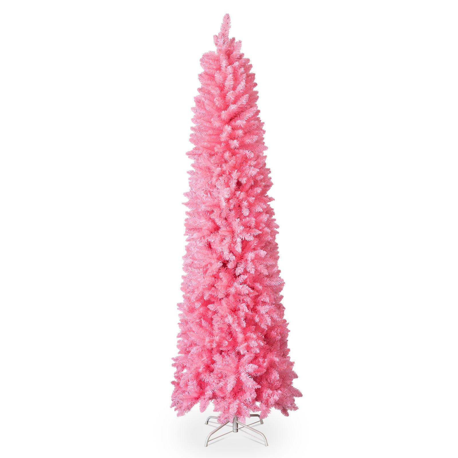 7.5 FT Hinged Christmas Tree, Artificial Pencil Christmas Tree