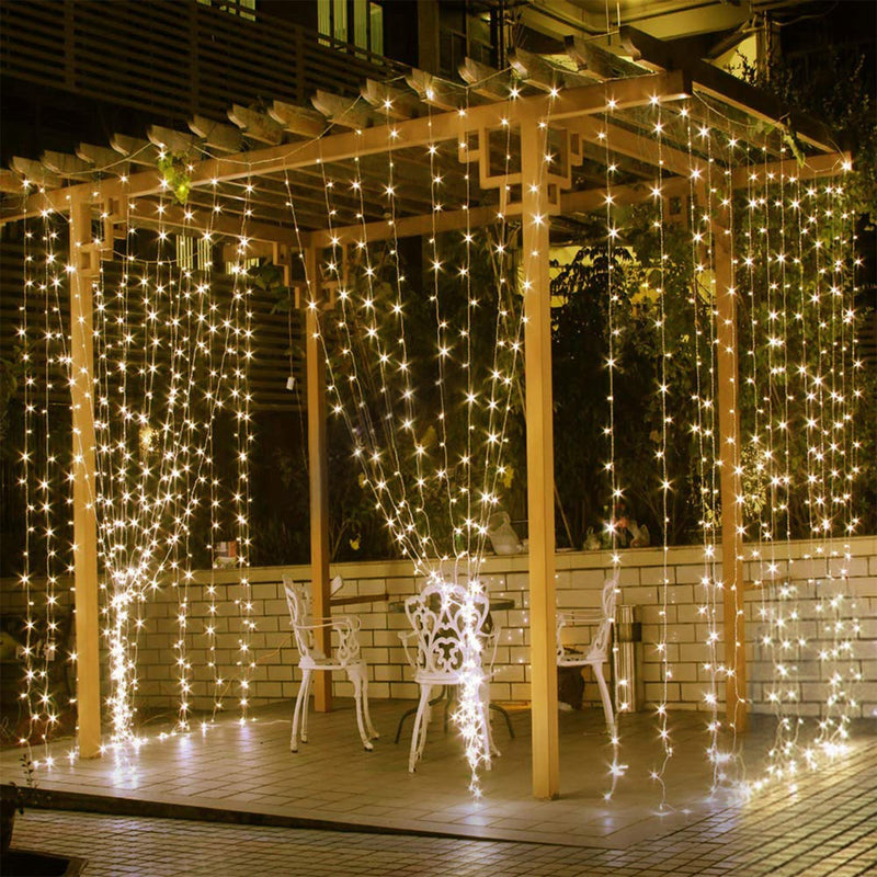 1Pc 3Meter 300 LEDs String Curtain Light With Remote