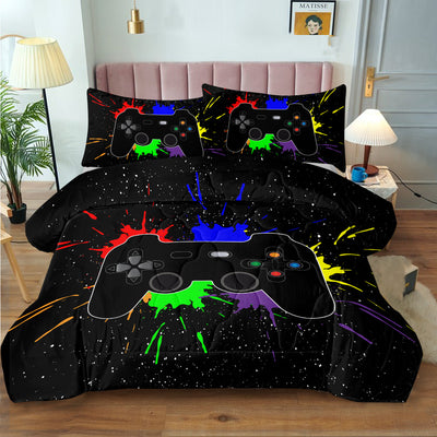 Black Video Game Comforter For Girls Boys