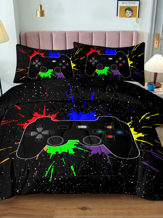 Black Video Game Comforter For Girls Boys