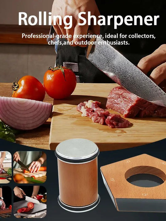 Rolling Knife Sharpener Kit 5 Magnetic Angles 12 Degrees