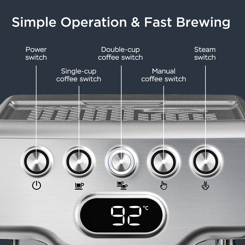 Geek Chef Espresso Machine, 20 Bar