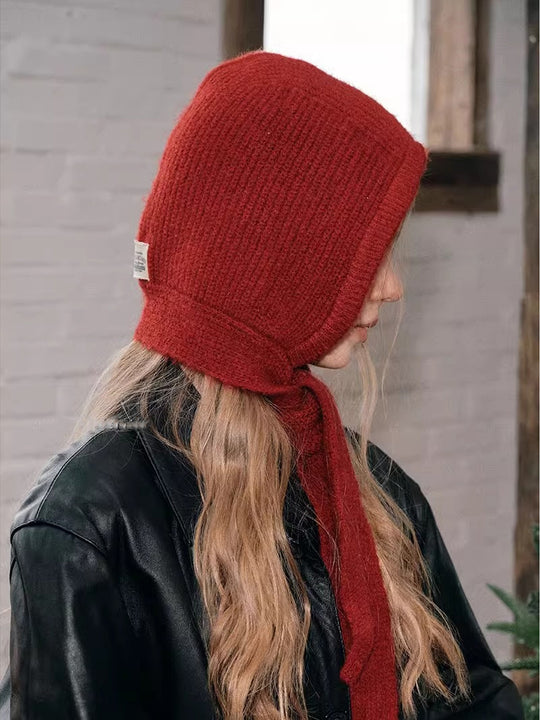 Bandage Warm Balaclava Retro Pullover Earmuffs Hat