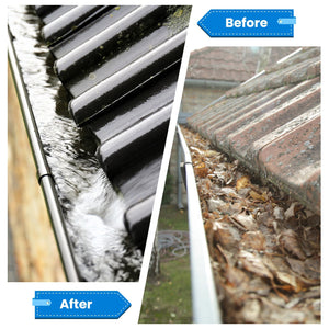 1Pc 11FT Gutter Cleaning Brush With Telescoping Handle