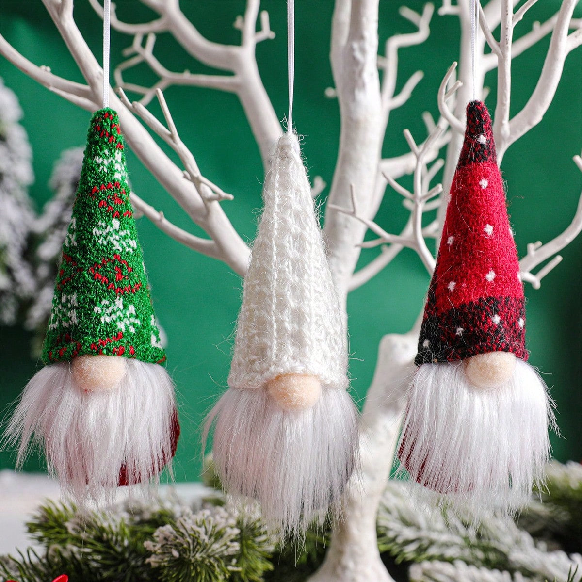 12 Pcs Christmas Gnome Ornaments Christmas Tree Decorations Pendant Ornaments Xmas Tree