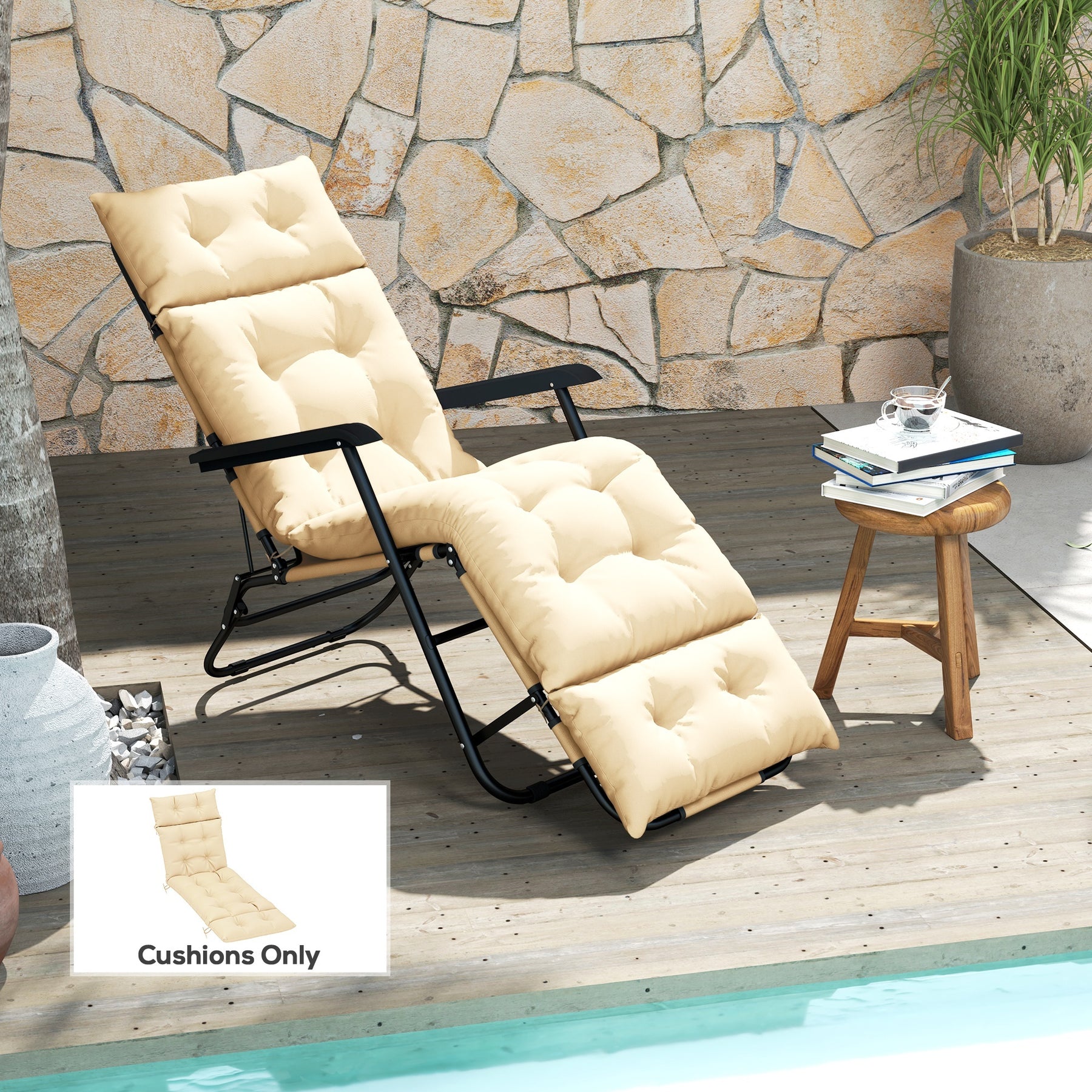 Outdoor Chaise Lounge Cushion
