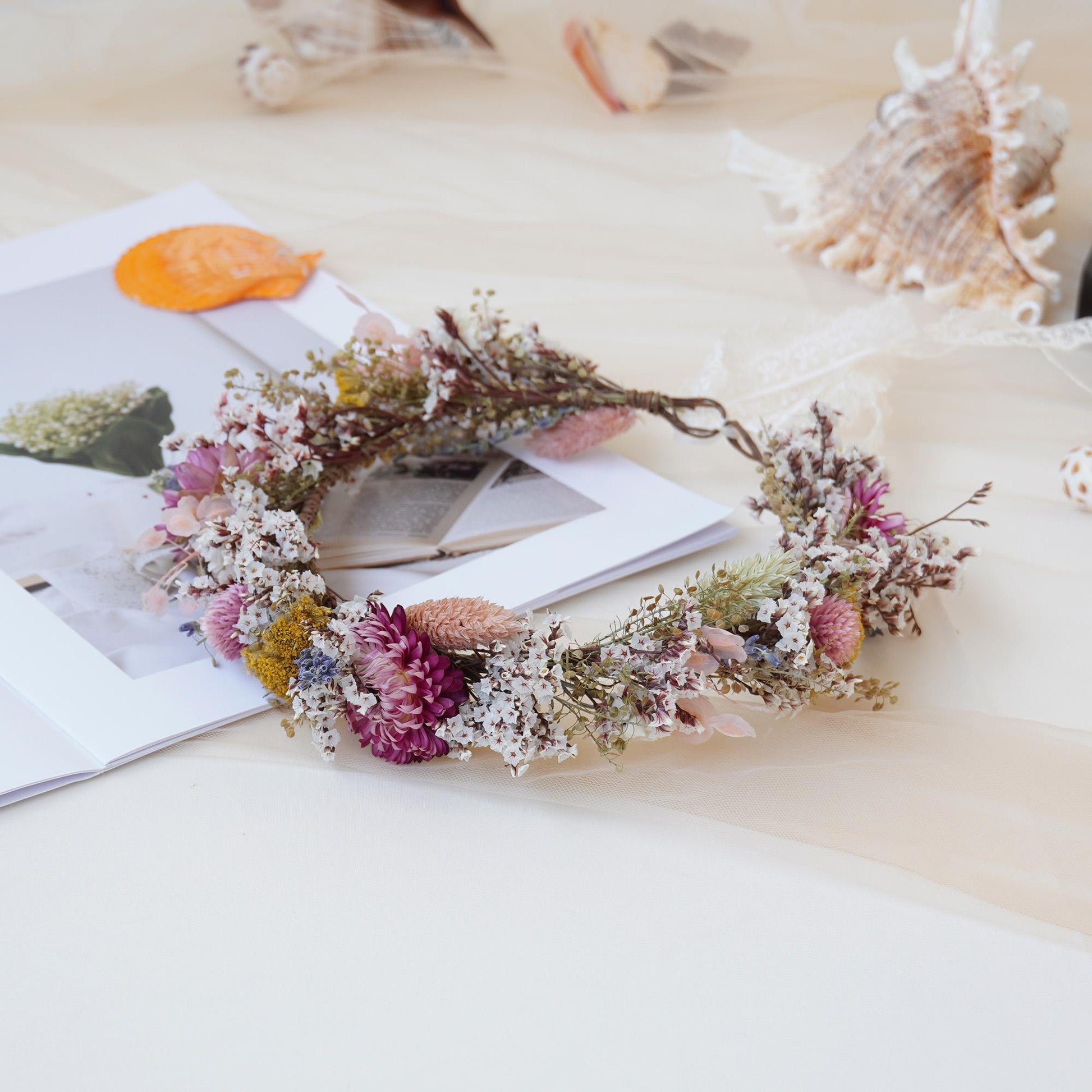 Gypsophila Crown, Dried Flower Crown