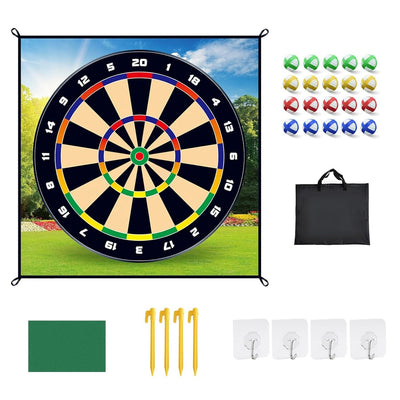 Golf Chipping Dart Game Mat Set With 20 Sticky Balls