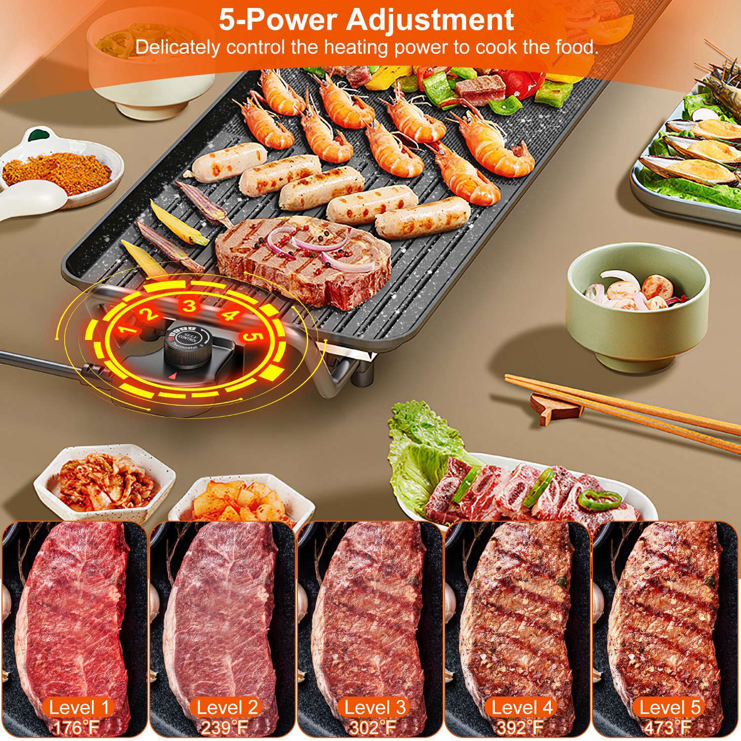 1Pc Electric Barbecue Grill Hot Plate Cooking
