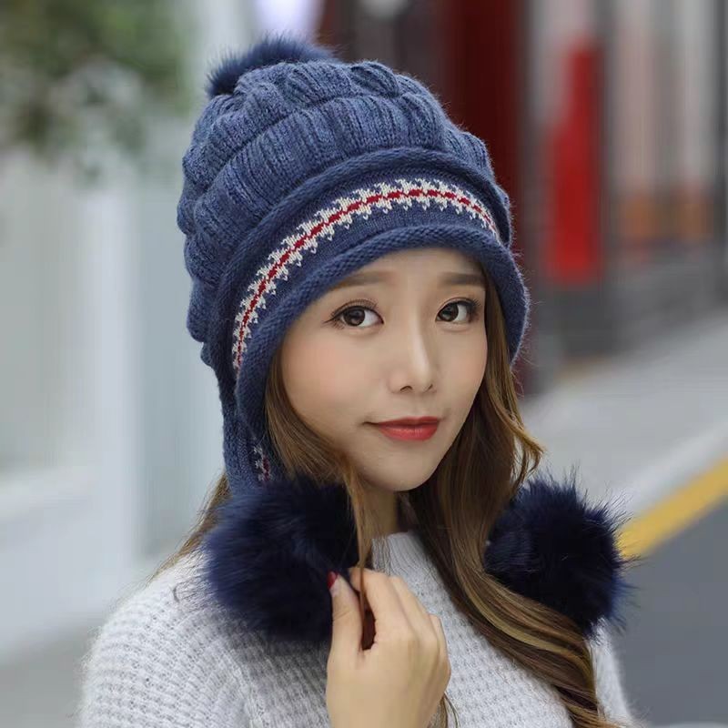Cozy Knit Fleece-Feel Beanie With Ear Flaps