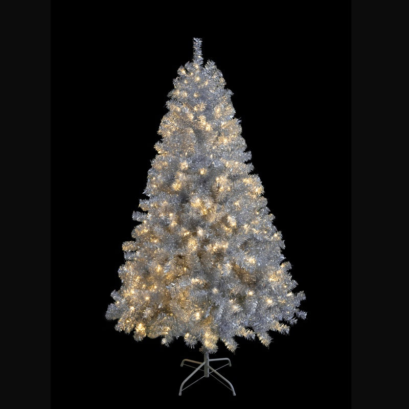 6FT Sliver Pre-Lit Artificial Christmas Tree