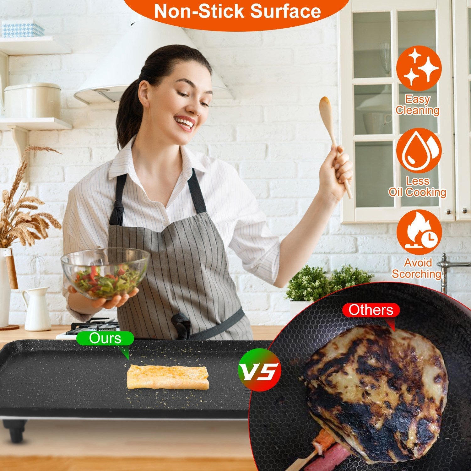 1Pc Electric Barbecue Grill Hot Plate Cooking