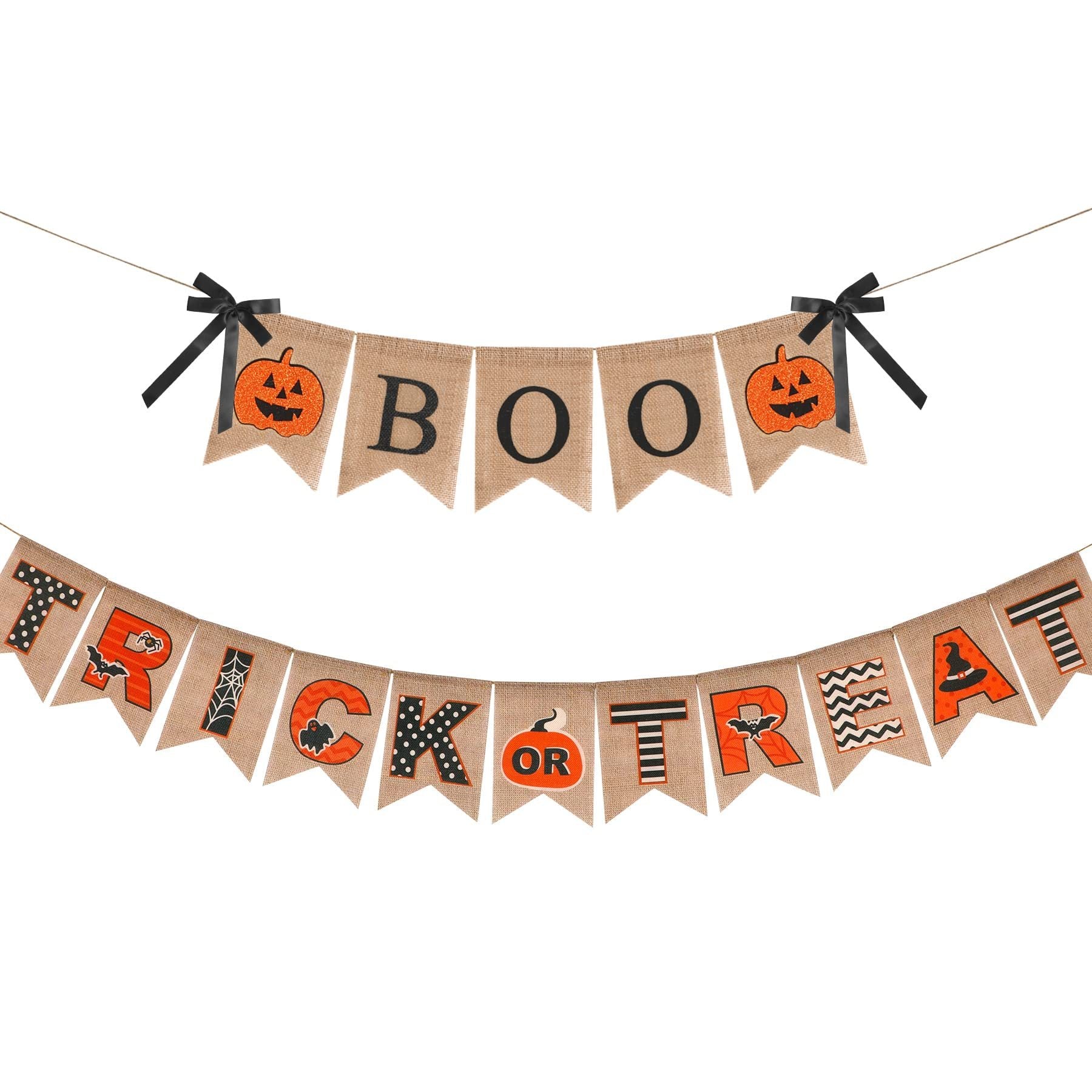 Halloween Burlap Banner Halloween Party