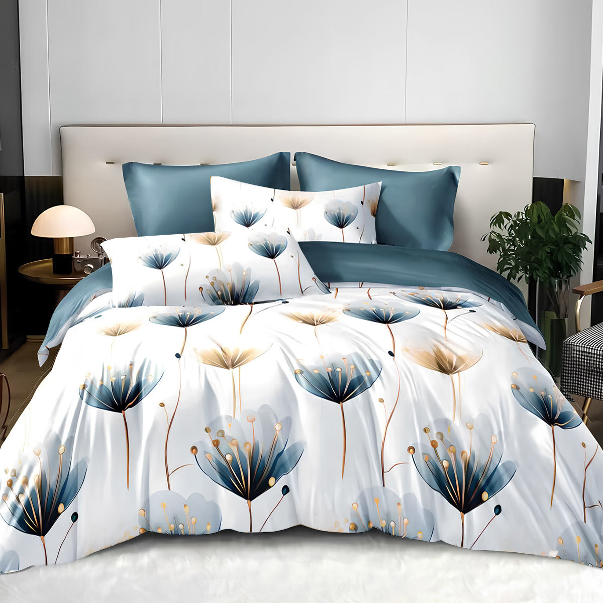 Polyester Bedroom Decoration Bedding Set Twin Full Queen King Size