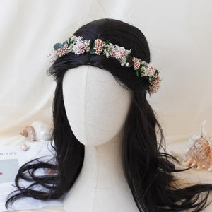 Gypsophila Crown, Dried Flower Crown,
