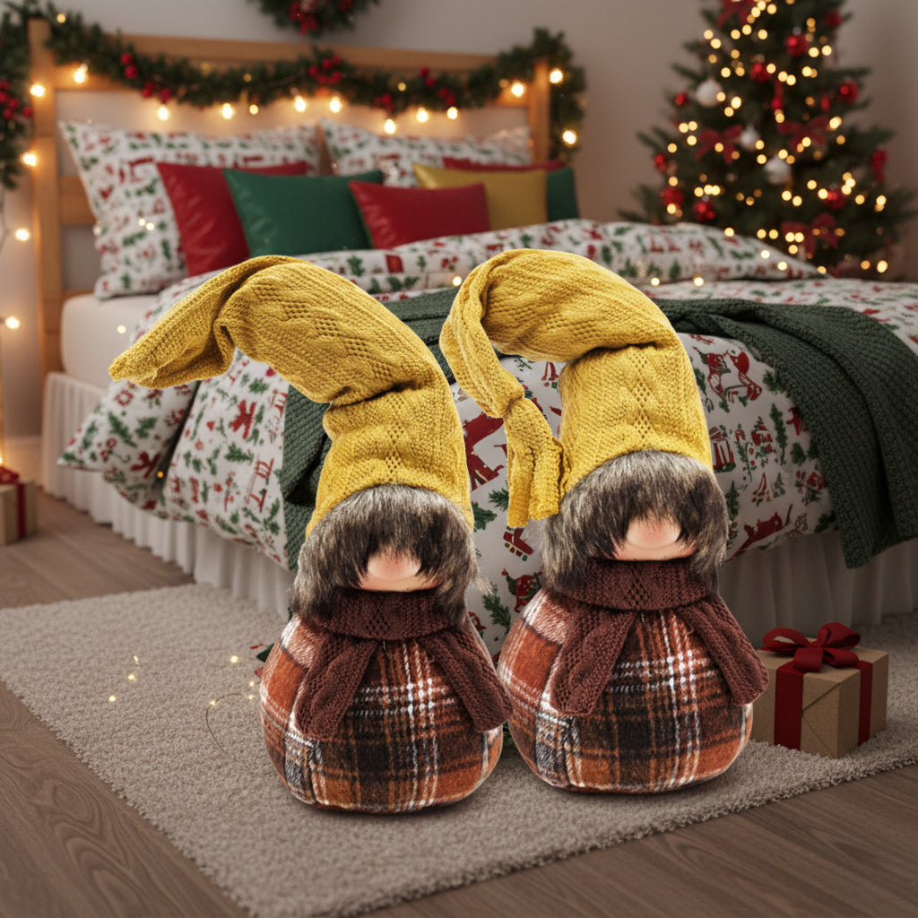 2PCS Set Christmas Gnome Decor 5.5 X 5.5 X 15.7