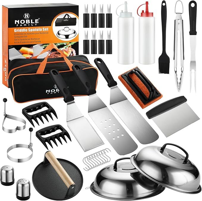 38PCS Griddle Accessories Kit, Professional Grill Tools Set For Outdoor Barbecue