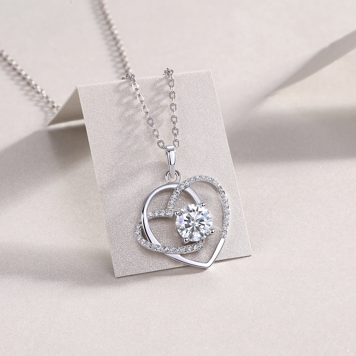 Heart To Heart - A Fashionable And Luxurious Diamond Jewelry Pendant Set